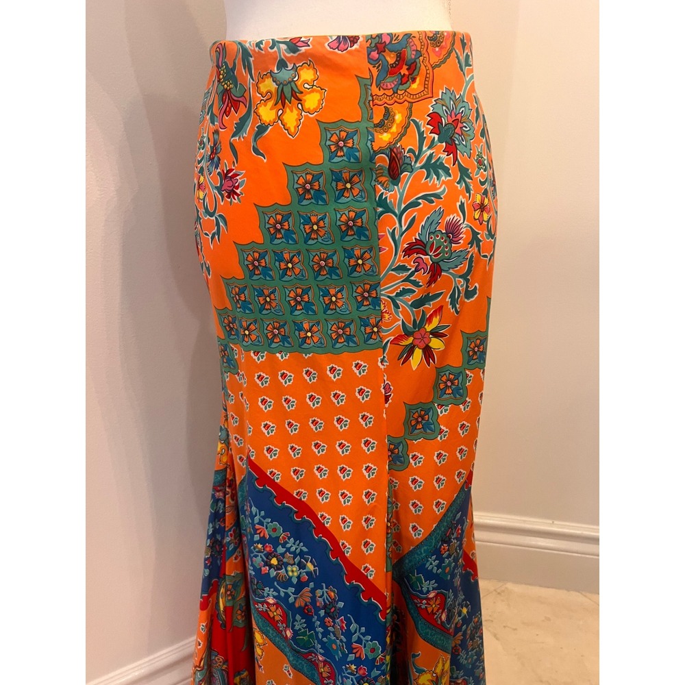Vintage Ralph Lauren blue label patchwork mermaid skirt, size 8 - Picture 2 of 10